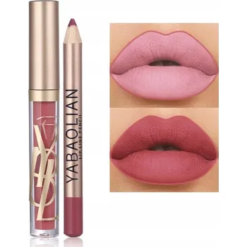 Rtěnka Sada Matná Tekutá Rtěnka + Konturovací Tužka na Rty 2v1 Č. 7