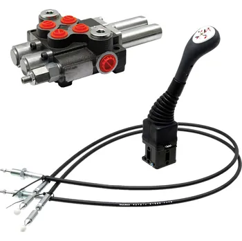 Rozvaděč Hydraulický rozvaděč v sadě s joystickem a lanovody 1500 mm pro čelní nakladač