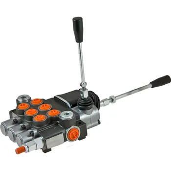 modulární přístroj a rozvaděč Hydraulický rozvaděč 3 sekční s 1 křížovou pákou o průtoku 40l/min