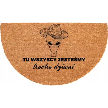 Rohožka PŮLKRUHOVÁ KOKOSOVÁ ROHOŽKA 40X70CM - ODOLNÁ, PROTISKLUZOVÁ, EKOLOGICKÁ