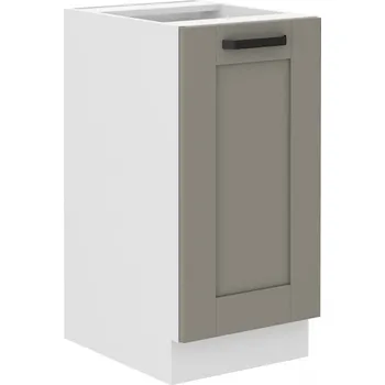 Kuchyňská skříňka Kuchyňská skříňka LUNA 40 D 1F BB, korpus: bílá, barva dvířek: světle šedá CLAY