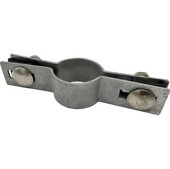 Příslušenství pro plot Příchytka plotového panelu na sloupek 38 mm - průběžná, zinková