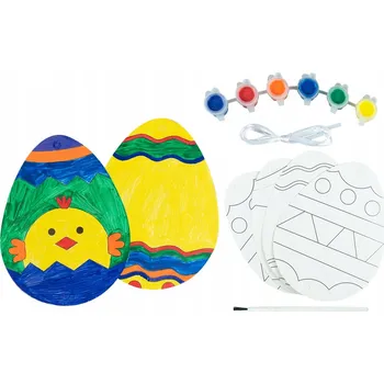 kreativní sada Vajíčka k malování sada s barvami a štětcem 4 ks