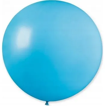 Balónek OBŘÍ VELKÝ narozeninový balón MODRÝ koule 45cm latexový KŘEST narozeniny