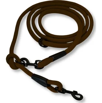 Vodítko pro psa PafDog® Přepínací nastavitelné vodítko 14mm, 11 délek, hnědé, extra pevné DÉLKA VODÍTKA: 1.5 metru