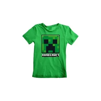 Pánské tričko Minecraft Creeper Face (9-11 let) zelená