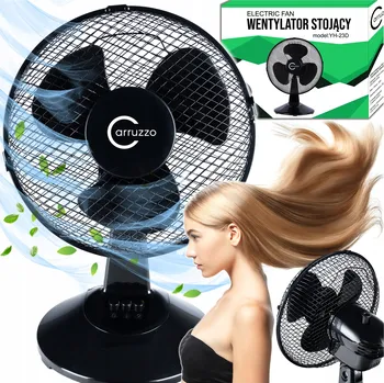 Domácí ventilátor VENTILÁTOR STOLNÍ OSCILAČNÍ KOMPAKTNÍ Tichý Carruzzo