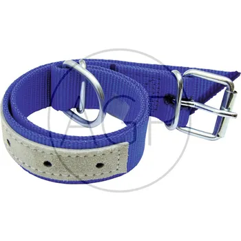 Obojek pro telata modrý - z treviry, zesílený kůží, délka 850 mm