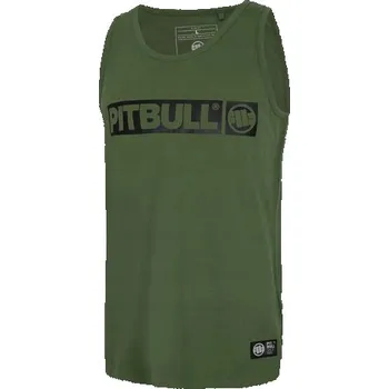 Pánské tričko Pánské tričko na ramínka Tank Top PIT BULL Slim Hilltop olivová r.XL