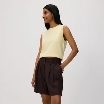 Dámské kraťasy Reserved - Kraťasy s vysokým podílem viskózy - tmavě hnědá - YT273-89X - YT273-89X-S