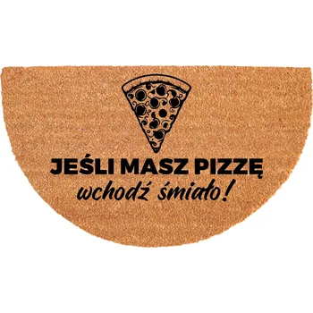 Rohožka KOKOSOVÁ ROHOŽKA PŮLKRUHOVÁ 40X70CM EKOLOGICKÁ ODOLNÁ PROTISKLUZOVÁ