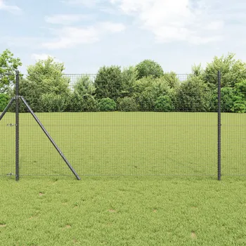 Plot vidaXL Šedý drátěný plot 1,4 x 10 m z oceli