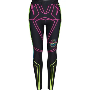 Moto kalhoty Dámské termoaktivní motocyklové kalhoty - černo-zelené - ionty stříbra - XL