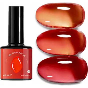 Lak na nehty Jantarový gel lak na nehty s efektem panterky/kamene 7.3ml #3