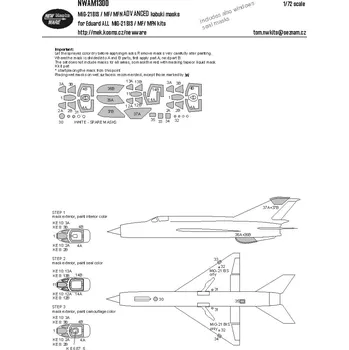 Plastikový model 1/72 Mask MiG-21 bis/MF/MFN ADVANCED (EDUARD)