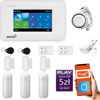 Zabezpečovací technika Bezdrátový alarm GSM + Wifi s aplikací TUYA, HUXGO HXA006