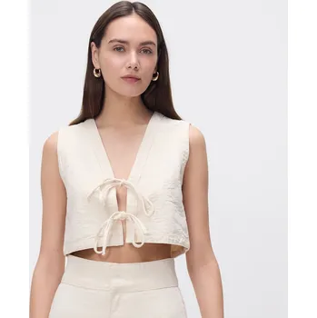 Dámský kabát Reserved - Džínová vesta - tělová - 9314H-02J - 9314H-02J-M