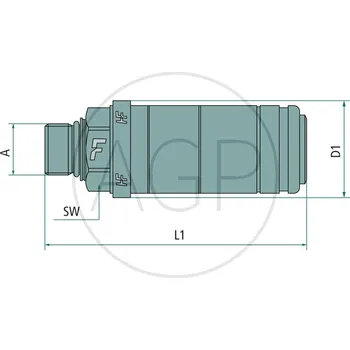 Příslušenství ke kompresoru Faster samice vnější závit M22 x 1,5, WD DN 12