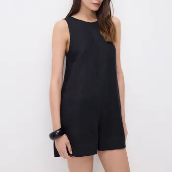 Dámské šaty Reserved - Lněný overal - černý - 251FH-99X - 251FH-99X-XXL