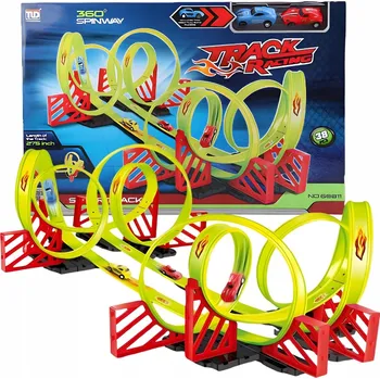 Automobilový závodní okruh Pull Back pro děti 700 cm + 2 Auta
