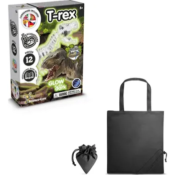 Fossil Excavation Kit V. Vzdělávací hra dodáváno se skládací dárkovou taškou 190T - Černá