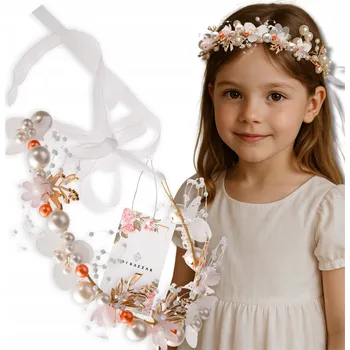 Ozdoba do vlasů Věneček Čelenka do Vlasů Ozdoba Boho Pro Děti Bílý