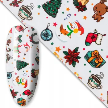 Fólie na nehty s vánočním motivem - vzor 23