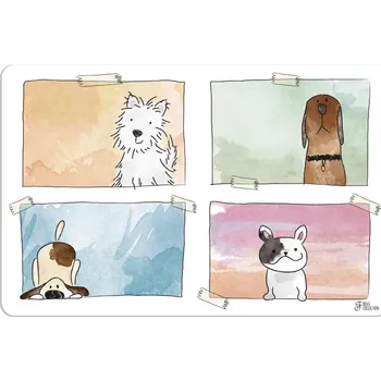 Miska pro psa Ferribiella Podložka pod misky Akvarel