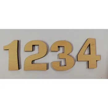 Vánoční dekorace Dřevěný výřez adventní čísla č.1