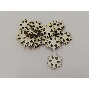 Vánoční dekorace Dřevěný výřez vločka č.7 vel.1