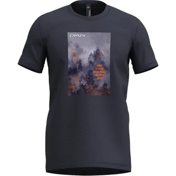 Pánské tričko Pánské tričko Crazy JOKER - PINE TREE - tmavě modrá XXL