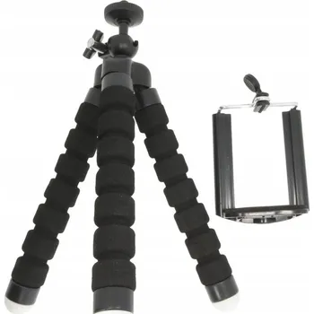 Stativ Flexibilní stativ tripod pro telefon s držákem | Černý