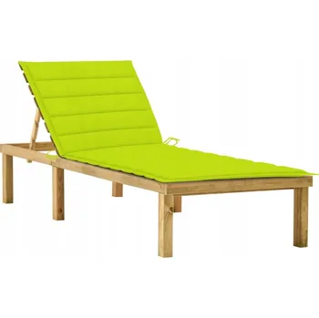Obraz VidaXL Zelené dřevěné Lehátko