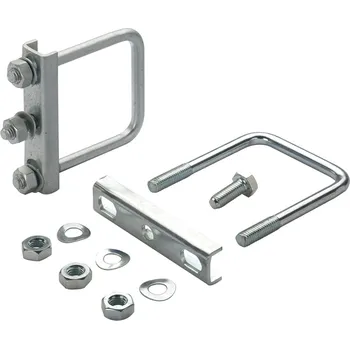 Přívěs Třmeny na čtyřhranné oje 60x60 mm, pro uchycení držáku kolečka, klemy pro upevnění