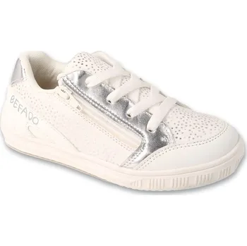 Dívčí tenisky Tenisky plátěnky Befado Sport Zipp smetanové s koženou stélkou 514X019 514Y019 velikost: 33