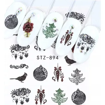 Samolepky na nehty Vánoce sváteční H60