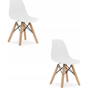 Jídelní židle Židle ZUBI - bílé, 2 kusy