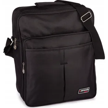 Velká pánská taška přes rameno do práce A4, odolná, látková, černá