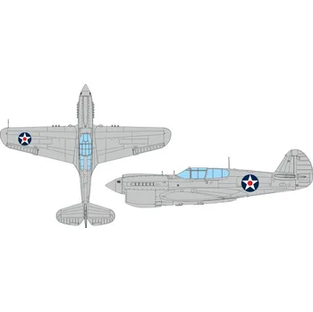 Plastikový model Mask 1/48 P-40E US nation. insignia w/ red center