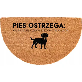 Rohožka PROTISKLUZOVÁ KOKOSOVÁ ROHOŽKA 40X70CM PŮLKRUHOVÁ EKOLOGICKÁ