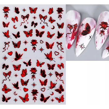 samolepka 3D Samolepky motýlem na nehty R49