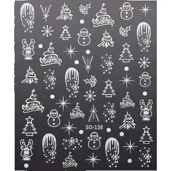 Umělé nehty Samolepky na nehty 3D vánoční SOBI E167