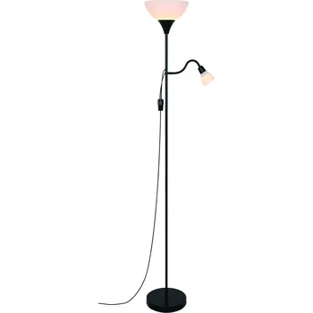 Stojací lampa Nordlux 2512554003 Lauria, černá stojací lampa se čtecí lampičkou 1xE27 a 1xE14, výška 178cm