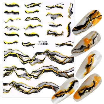 samolepka Samolepicí Samolepky na nehty 3D MRAMOR R52