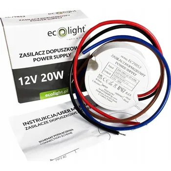 IP kamera Napájecí zdroj do plechovky fi60 1,67A 20W 12V IP67 50x22 PRO LED 2 žilový