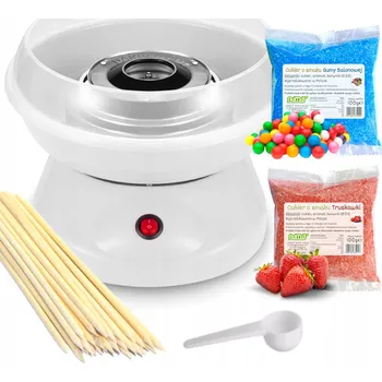 Výrobník cukrové vaty Stroj na cukrovou vatu Domácí přístroj bílý 450 W