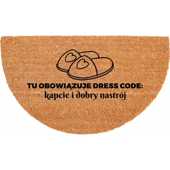 Rohožka Půlkruhová rohožka 40x70 cm kokosová protiskluzová ekologická odolná