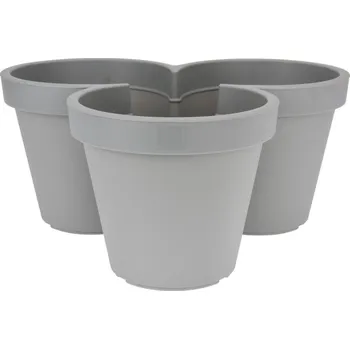 Květináč Šedý plast Květináč Home Styling Collection 44 cm x 44 x 20 cm