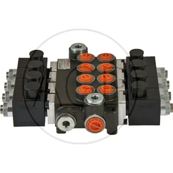 modulární přístroj a rozvaděč Hydraulický rozvaděč 80L 12V 4x dvoučinný (A-B uzavřený) elektricky ovládaný