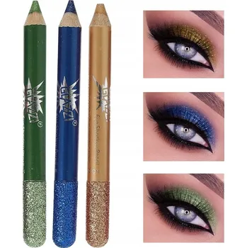 Oční stíny Oční stíny v tužce, konturovací tužka, oční linky, třpytky, 3 ks, barvy C